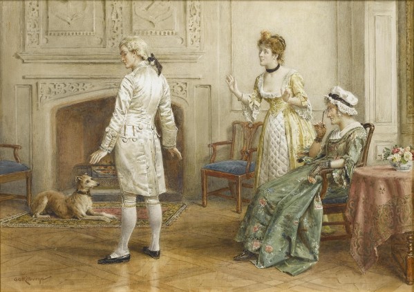 The new coat by George Goodwin Kilburne